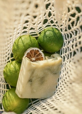 Grassfed Tallow Soap Mojito Lime Natural Homemade Essential Oils Of Lime & Mint 
