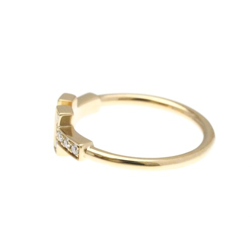 Tiffany T Wire Ring Diamond Pink Gold (18K) Fashion Diamond Band R... BF584232 - Picture 9 of 11
