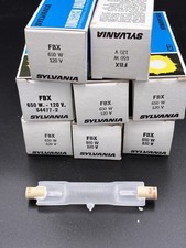 Lot of 8 Sylvania 120V, 650W Halogen T4 Projector Stage Bulb Lamp NOS