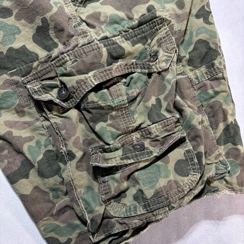Pantaloncini cargo vintage American Eagle mimetici da uomo taglia 33 skate grunge utility Y2K - Foto 6 di 10
