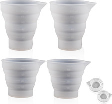 4 PCS Laundry Dosing Ball for Liquid Detergent, Foldable Silicone Measuring Cups