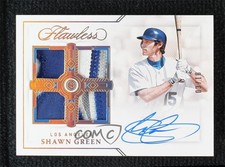 2022 Panini Flawless Signatures Gold 3/10 Shawn Green Quad Patch Auto 0q21