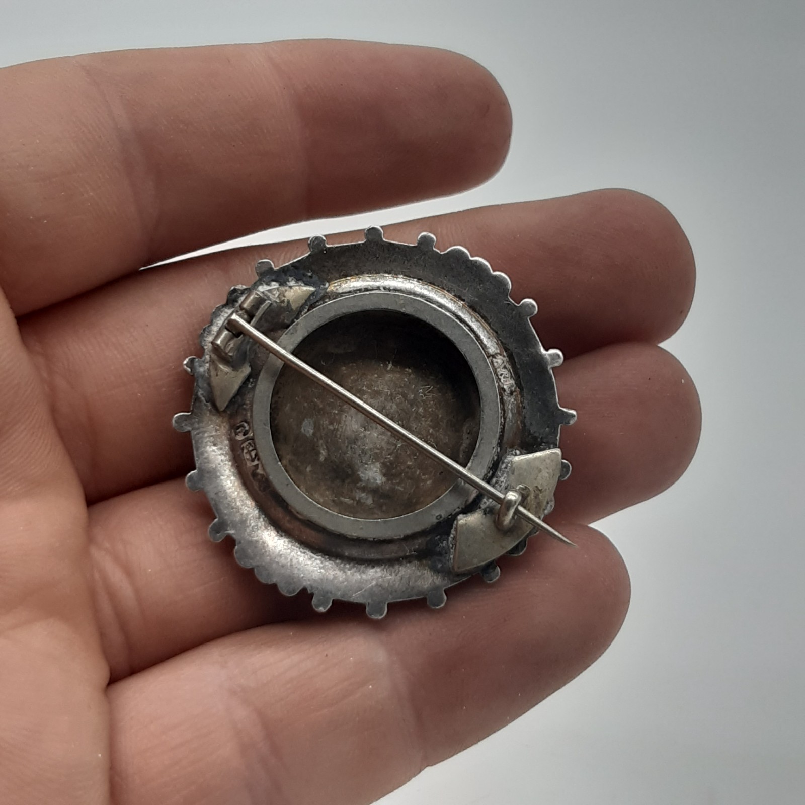 Antique Victorian Sterling Silver Brooch Birmingham 1888 Aesthetic Movement SB image 3