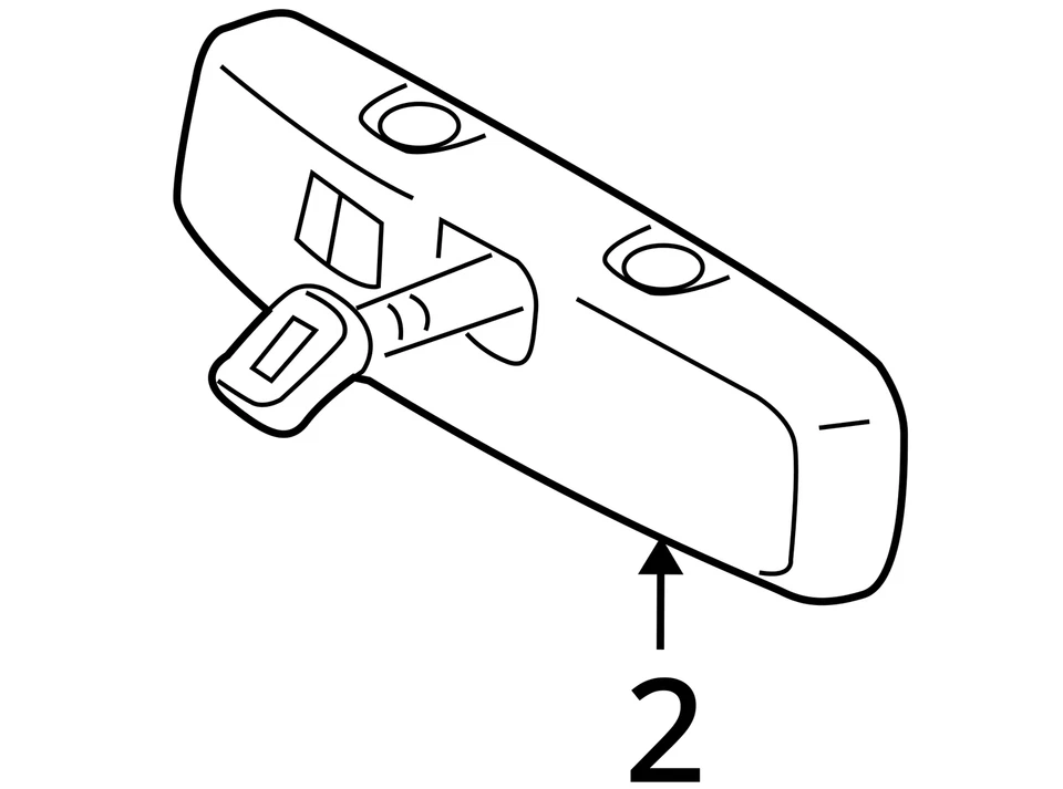 Rear View Mirror Automatic Dimming With Microphone Fits 09-11 ESCAPE 26692070 - Image 4 of 4