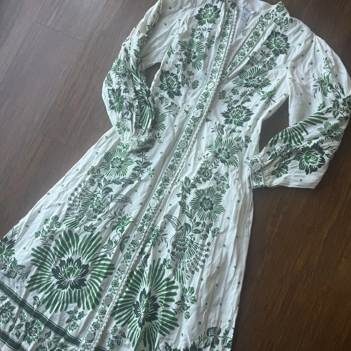 Christian Lacroix Maxi Dress Small Green Rio Forest Soul Garden Floral  Tapestry | eBay