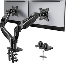 Dual Monitor Stand - Fully Adjustable Desk Mount for 13-32" Screens, VESA 75/100