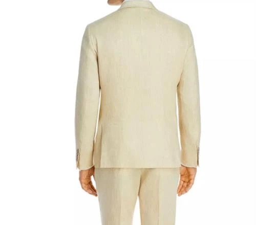 Robert Graham Para Hombre Delave Lino Calce Ajustado Traje Chaqueta Talla 38 R Nuevo Foto 4 de 4