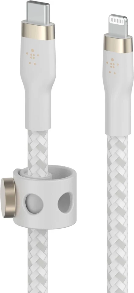 Belkin BoostCharge Pro Flex USB-C Cable to Lightning (MFI Certified) 10 ft White - Image 3 of 4