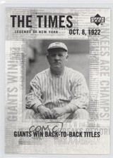 2001 Upper Deck Legends of New York The Times John McGraw #170 HOF 0a1