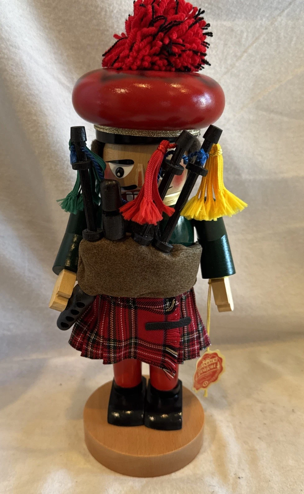 Steinbach Bag Pieper Piper Nutcracker 13.5” Bag Pipes Vintage 1132 Germany