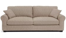 4 Seater Stone Fabric with Cushions Argos Home Lisbon Ex Display Unboxed *Marks