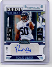 2024 Contenders Richard Jibunor Rookie Ticket Auto RC #d /50 SP DIE-CUT SEAHAWKS