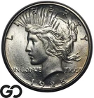 1925-S Peace Dollar, Frosty Lustrous Solid Gem BU++, Better Date