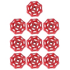 10Pcs Smooth Surface Stainless Steel Outdoor Hose Wheel Handle Red