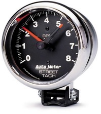 Autometer 2895 Traditional Chrome Tachometer 3-34 8k Rpm Pedestal Wred