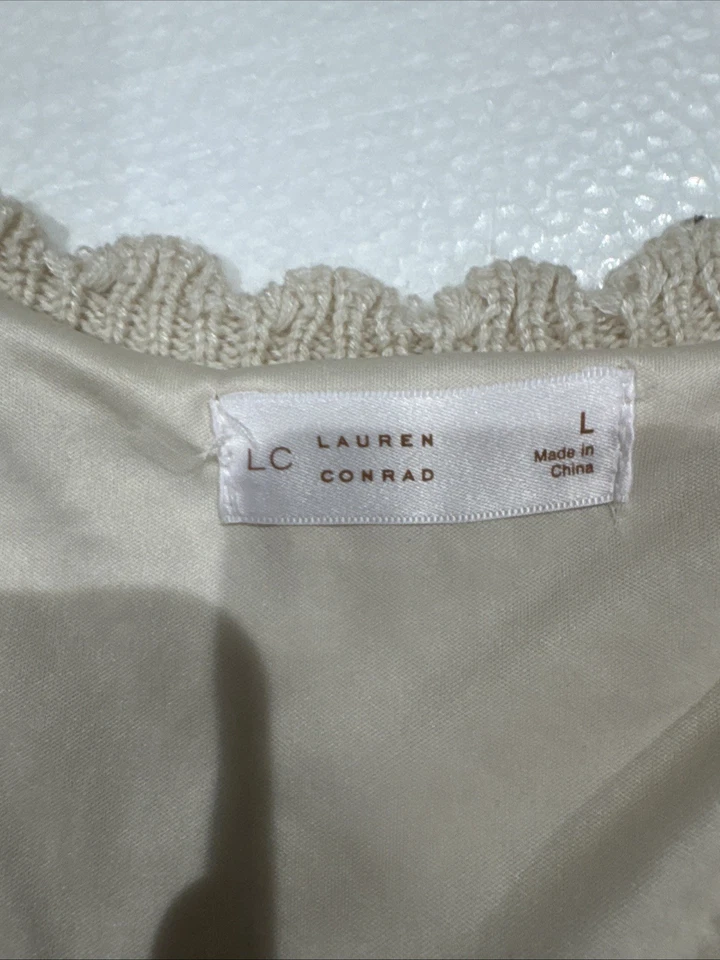 Nuevo con etiquetas Maxi Vestido Lauren Conrad Sin Mangas Negro con Corpiño de Crochet Para Mujer Talla L Foto 3 de 4