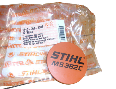 NAME TAG MODEL PLATE FOR STIHL MS362 CHAINSAW # 1140 967 1500 ---- UP 346 - Foto 3