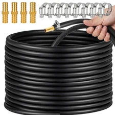 ⅜ inch Self Sinking Aeration Hose,100 Feet Pond Aerator Hose Kit with 4 Coppe...