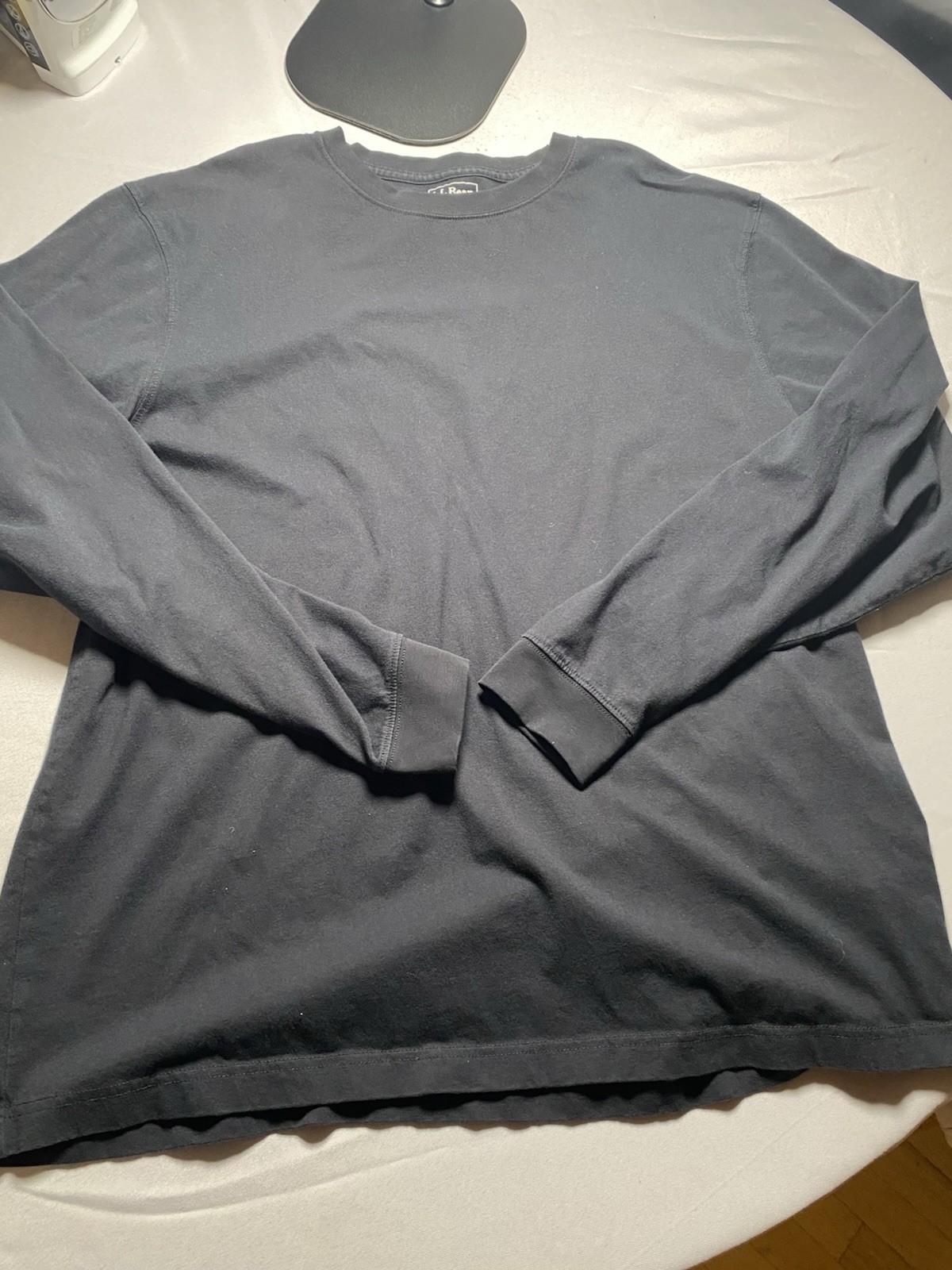 L.L. Bean Men's Large  Traditional Fit Long Sleeve Shirt Black 100% Cotton
