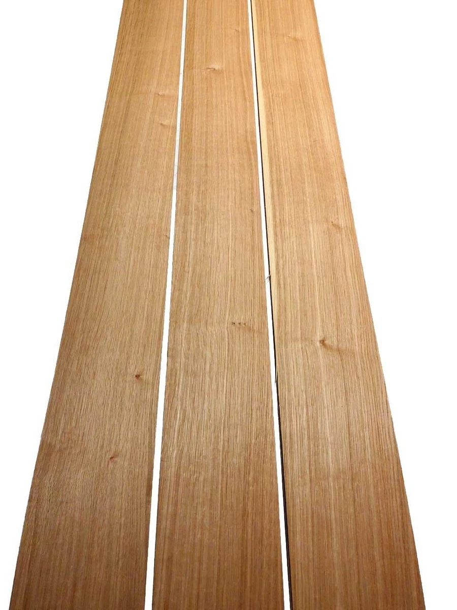 Chapa de roble de 1 mm madera de roble rústica simple 305x17-18 cm 2 hojas #E1