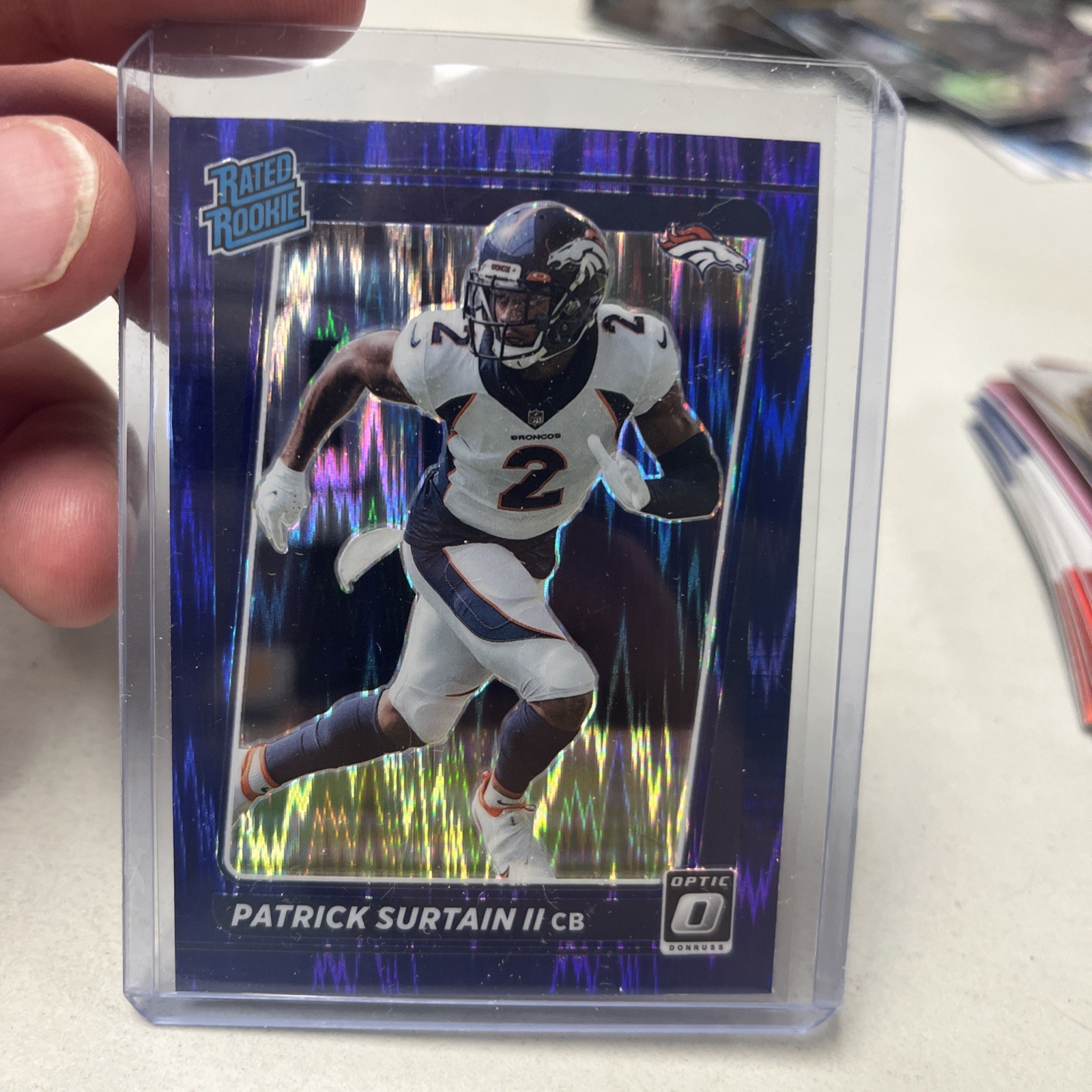 Patrick Surtain II Panini Donruss Optic #244 Purple Shock