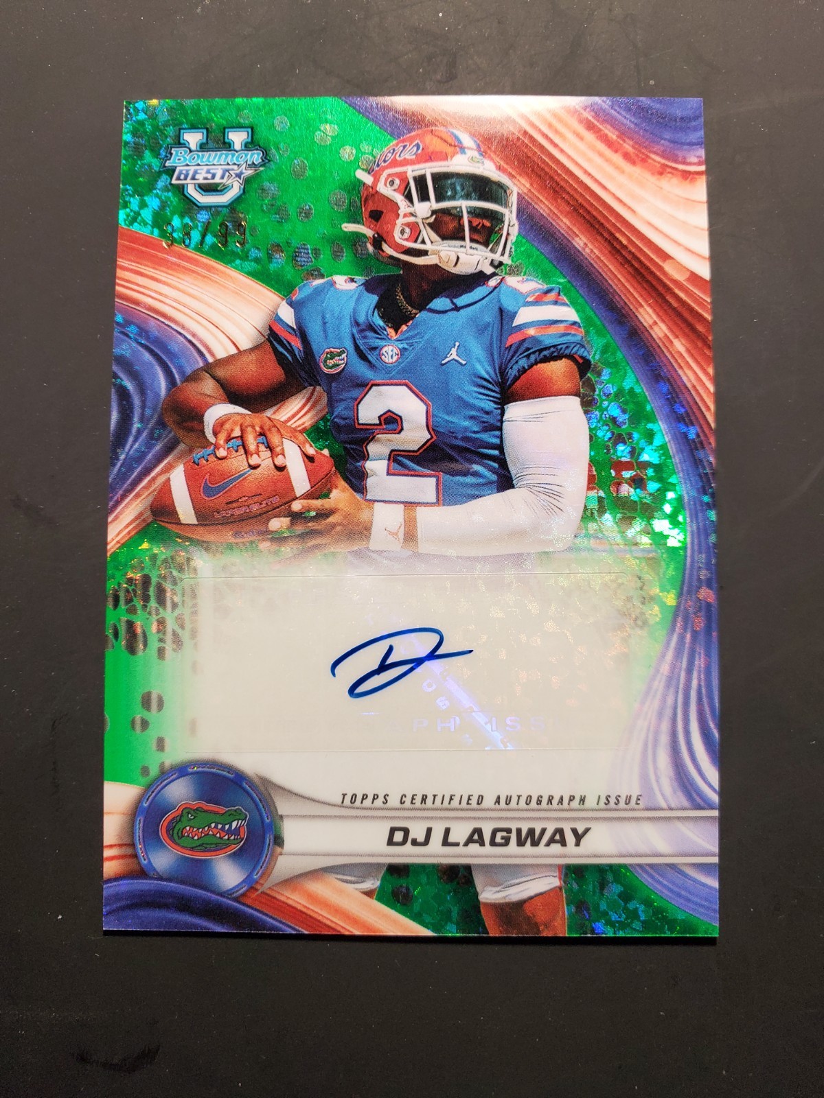 DJ Lagway - 2024 Bowman U Best of Green Mini-Diamond Refractor /99 Auto