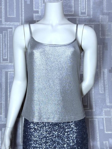 Women Joseph Ribkoff Shirt Silver Knit 36 / S / 44