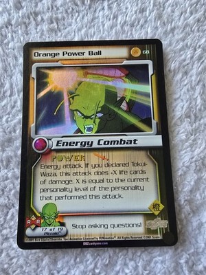 DBZ Dragon Ball Z FOIL Orange Power Ball 68 CCG Unlimited Android Saga MP
