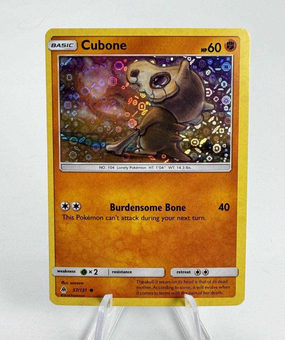 2018 Nintendo Pokemon Cubone 57/131 General Mills Promo Holo TCG Card