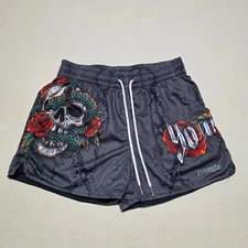 YOUNGLA Graphics Athletic Liner Shorts Men's Size Large Drawstring Pockets