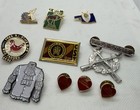 Mixed Lot Of Ten pin back pins  Seinfeld Shirt Pin. As Found — photo 1
