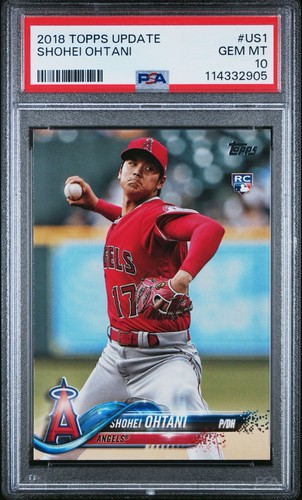 2018 Topps Update Baseball Shohei Ohtani Pitching Red Jersey (RC) #US1 PSA 10
