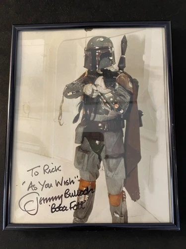 Framed, Autographed Photo of Jeremy Bulloch as Boba Fett