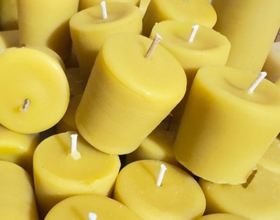 100% Natural Beeswax Votives Candles with cotton wicks