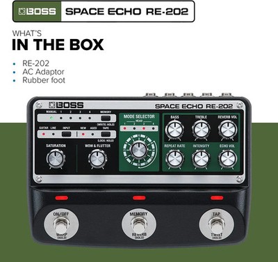 Boss RE-202 Space Echo Guitar Effects Pedal Newone Japan
