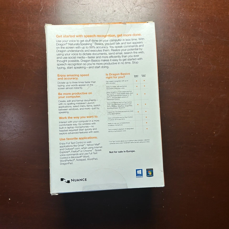 Nuance Dragon NaturallySpeaking 13 Basics Speech Recognition Software W/ Headset - Image 3 of 4