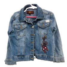 80 Cotton Denim Blue Jean Jacket For Girls Size 5 By 7 Seven For All Mankind