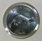 2002 Congo Dr 25 Centimes Km#76 โ Weasel Lion African Wildlife Animal Coin Unc