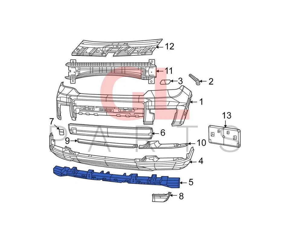 Stoßstangenträger Vorne Verstärkung FÜR JEEP GRAND CHEROKEE 2021- 68430184AA Neu - Bild 3 von 4
