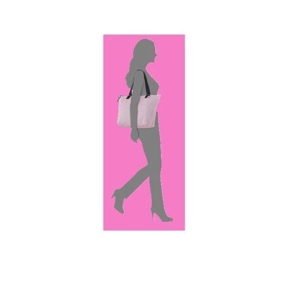 Ideology Womens Mesh Faux Trim Tote With Pouch Pinkmulti Handbag - Image 3 of 4