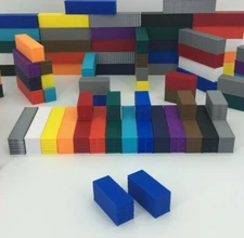 NEW (2) 20' Shipping Containers - Z Scale 1:220 - BLUE - ALL COLORS AVAILABLE!