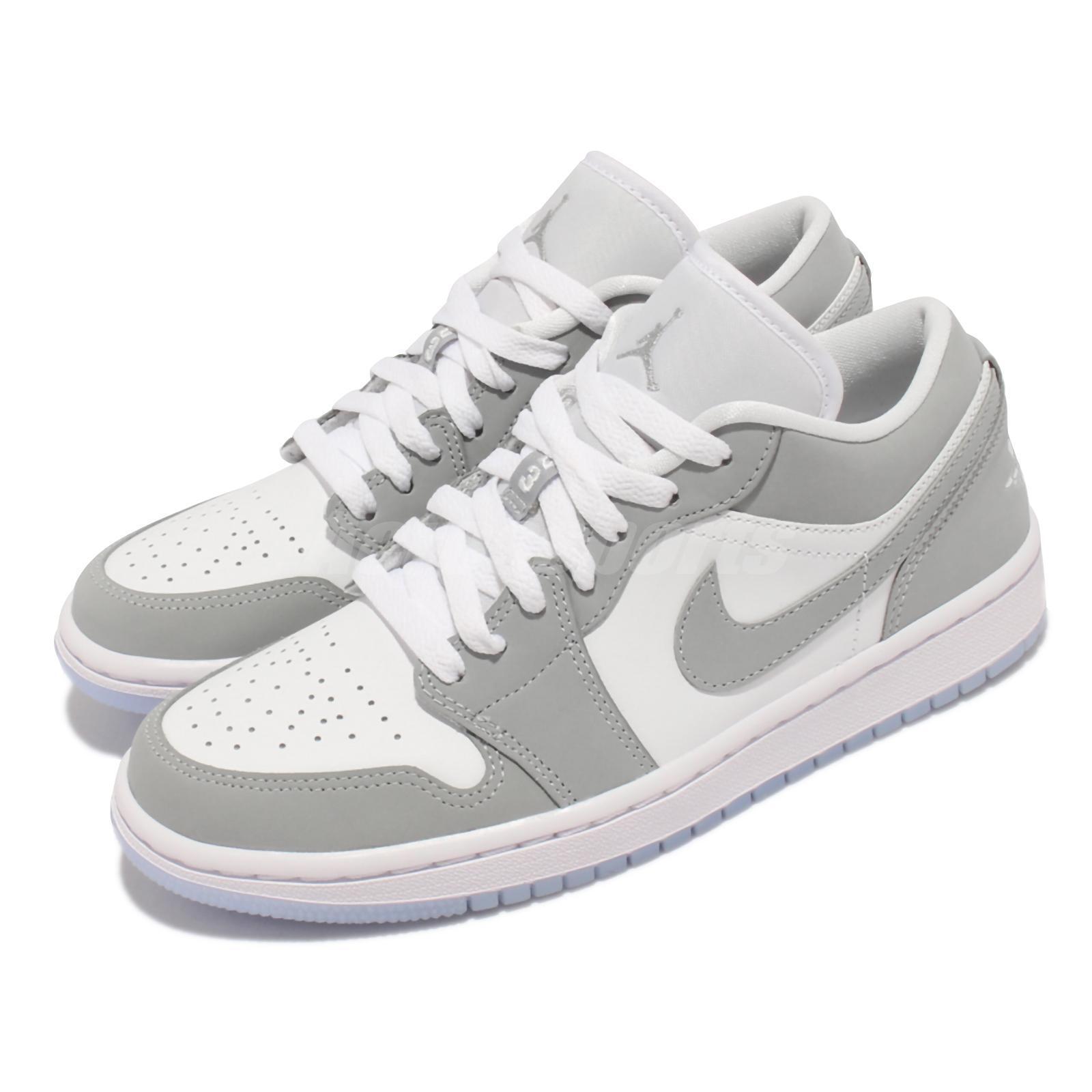 Nike Wmns Air Jordan 1 Low White Wolf Grey Women Casual Lifestyle ...