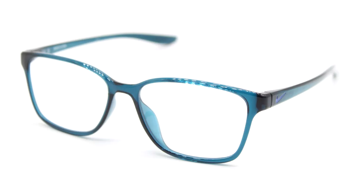 NIKE 7027 405 BLUE MIDNIGHT EYEGLASSES SUNGLASSES FRAMES 53-15-140 Nike Eyeglasses Frames 7027 405 Shiny Blue Midnight  main image 4