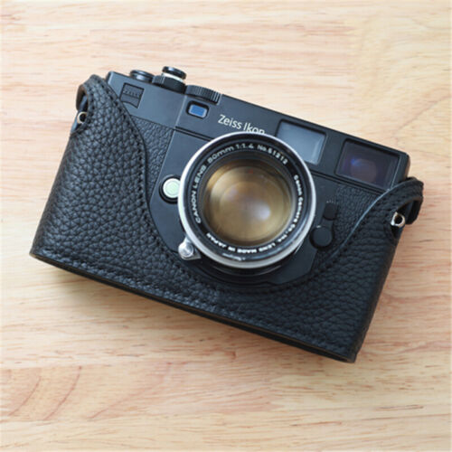 Funper Zeiss Ikon ZM Camera Half Case Genuine Leather Handmade Protective Cover - 第 1/12 張圖片