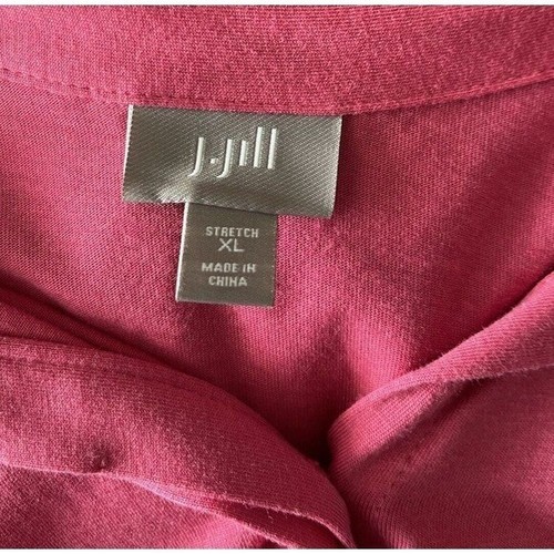 Top túnica J. Jill rosa abotonada manga larga talla grande - Imagen 2 de 4