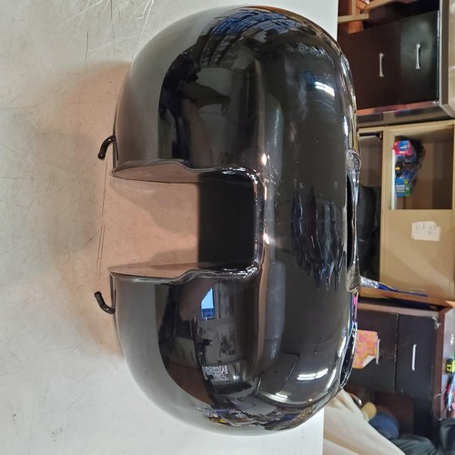 Black Harley FXD Dyna Wide Super Fatbob Custom Glide Defender Fuel Tank 61586-04 - Picture 3 of 12