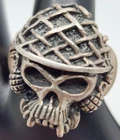 Vintage Biker Gothic Harley Skull Sterling Silver 925 Mens Ring Size 10.5