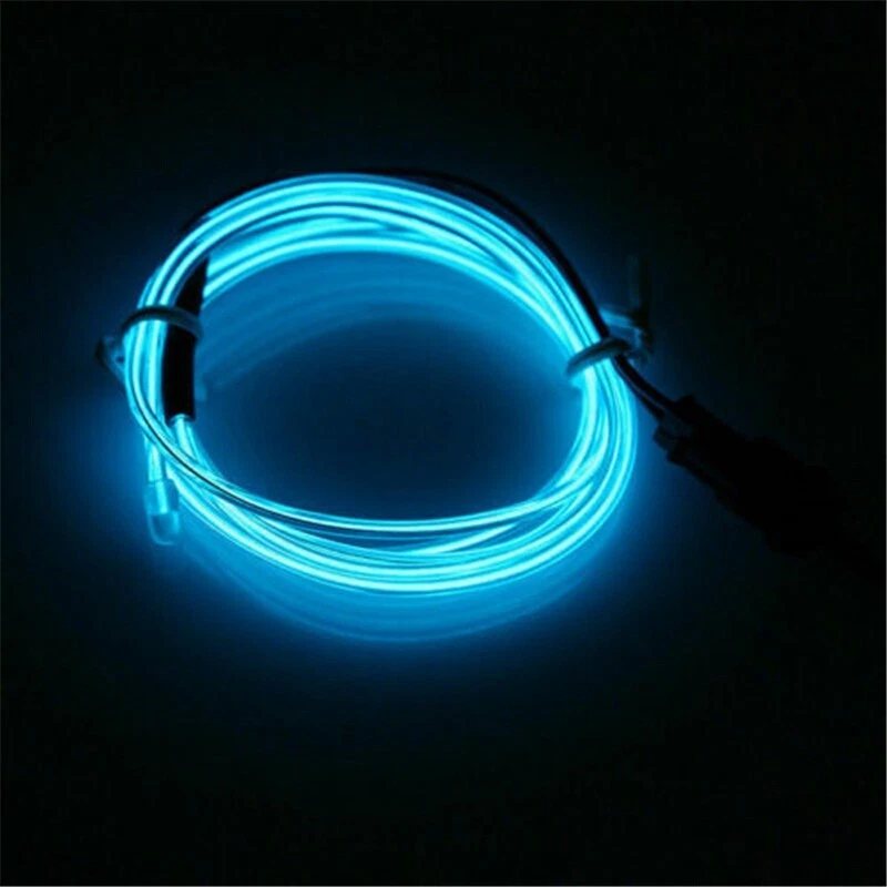 LED USB Party Glow Rope Light EL Tube String Neon Strip Wire Decor Controller - Image 3 of 4