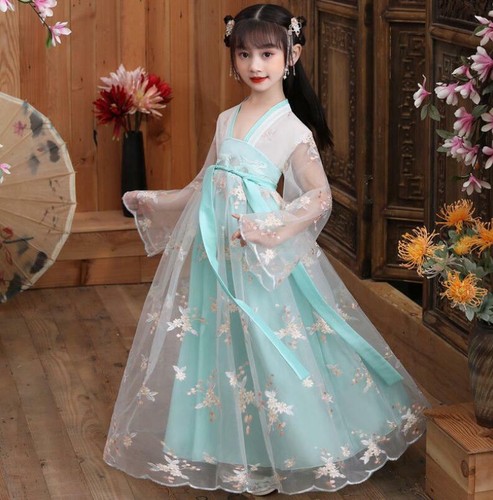Children's Chinese style super fairy Hanfu Tang Dynasty dance performance dress - Picture 8 of 14