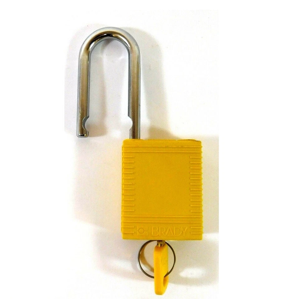Brady NYL-YLW-38ST-KA6PK 1/4" Safety Padlock (Pack of 6) - Image 3 of 4